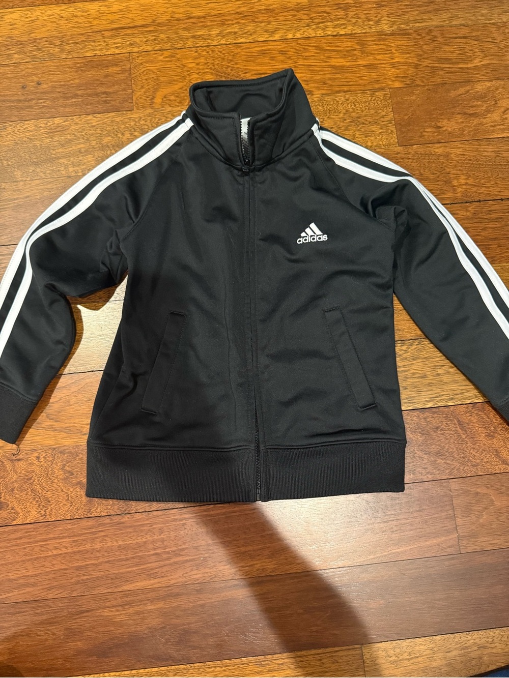 adidas Black Jacket with White Logo Tag